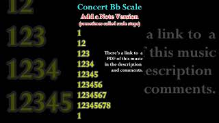 Concert Bb Scale quotAdd a Note Versionquot or STEPS [upl. by Zerat]