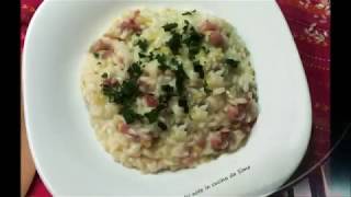 Risotto con porri e pancetta [upl. by Harbed326]