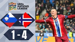 Antonio Nusa Mål  Slovenia vs Norge 14 Høydepunkter  UEFA Nations League 2024 [upl. by Kirchner]