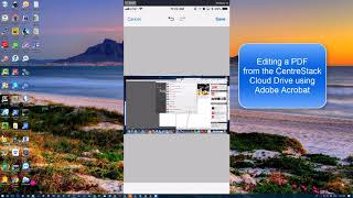 iPhone Editing of a PDF using Adobe Acrobat Reader with CentreStack [upl. by Lacefield388]