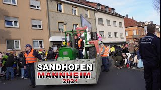 Mannheim Sandhofen  Fasnachtsumzug 2024 [upl. by Rutger]