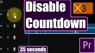 How to Disable Countdown when recording Audio Premiere Pro [upl. by Theresina]