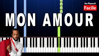 Slimane  Mon Amour 🇫🇷 France Eurovision 2024  piano tutorial FACILE  sheet piano [upl. by Attenahs720]