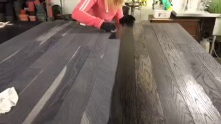 Time Lapse CLEAR Maintenance Oil to remove Blue from White oak [upl. by Ranite]