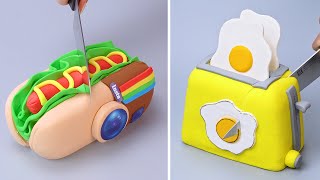 So Yummy Hamburger Cake Decorating For Any Occasion 🍕🍟 Perfect Realistic Idea Cake Hacks [upl. by Gernhard]