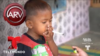 Niño de dos años fuma 40 cigarrillos al día  Al Rojo Vivo  Telemundo [upl. by Ahsiram]