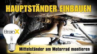 Mittelständer einbauen Motorrad Hauptständer montieren [upl. by Matelda255]