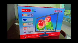 Intex IT1902 LED Monitor  Intex monitor 19 Inch unboxing with IPS panel Low budget best monitor [upl. by Hoffer214]