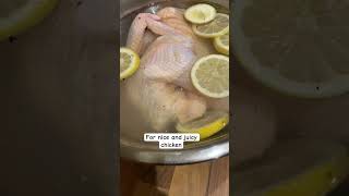 Brine it in water with saltblack pepper and lemon shorts brine chicken [upl. by Nohsal]