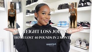 MY WEIGHT LOSS JOURNEY  HOW I LOST 40 POUNDS IN 2 MONTHS [upl. by Tnecillim235]