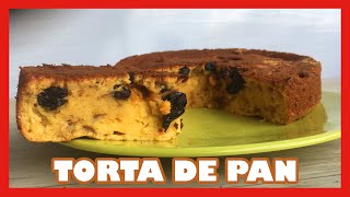 CÓMO hacer TORTA de PAN  RECETA de PAN duro casera [upl. by Eanahs335]