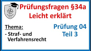 SKP 04Teil3 SACHKUNDE §34a GewO PRÜFUNGSFRAGEN einfach erklärt Vorbereitung auf die SACHKUNDEPRÜFUNG [upl. by Pollux]