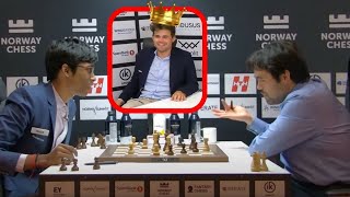 The Moment Magnus BECOMES Norway Chess CHAMPION Pragg vs Hikaru [upl. by Kipp]