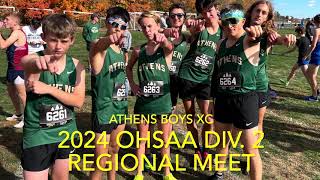 Athens Bulldogs XC Boys 2024 OHSAA Div 2 Regional Meet [upl. by Seth]