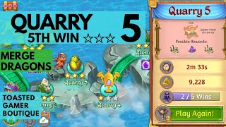 Merge Dragons Quarry 5 • 3 Stars • 5th Win ☆☆☆ [upl. by Anirat469]