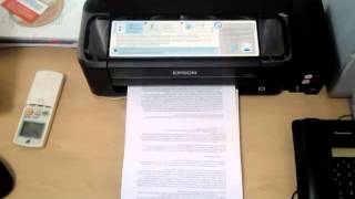 Epson L300 Print Speed Test [upl. by Anaynek]