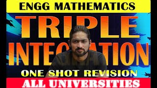 Triple integration  One Shot Revision  Engineering Mathematics engineering [upl. by Adnaluoy]