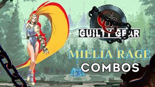 Millia Rage Combos  Guilty Gear The Missing Link [upl. by Iris]