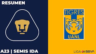 Resumen y Goles  Pumas vs Tigres  Liga BBVA MX  Apertura 2023  Semifinal IDA [upl. by Enrika]