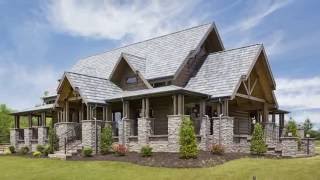 Honest Abe Log Homes Cambridge Model Crossville TN [upl. by Ahtabbat]