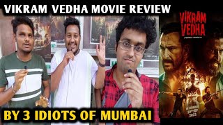 Vikram Vedha Movie Review  By 3 Idiots Of Mumbai  Bollywood Premee [upl. by Maurili]