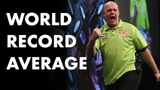 World Record Average Michael van Gerwen averages 1234 INCREDIBLE [upl. by Harlie]