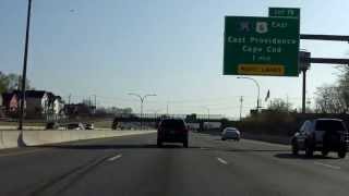 Interstate 95  Rhode Island Exits 11 to 19 northbound [upl. by Nybbor65]