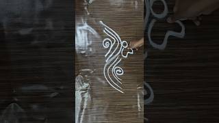 Simple Side Border Rangoli  Easy Side Border youtubeviral rangolidesigns muggulu trending art [upl. by Jacqui]