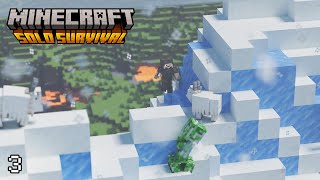 Off we go into the mountains and the snow  Minecraft 121 Solo Survival Series EP3 [upl. by Sinegra]