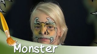 🐯 Kinderschminken Monster Gesicht Tutorial  HD [upl. by Tuinenga]