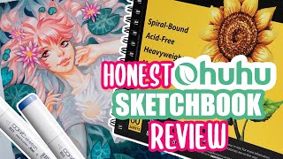 Honest OHUHU sketchbook review  Is it good for COPICS  Draw with me [upl. by Loyce658]