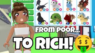 POOR TO RICH CHALLENGEday 3roblox adopt me [upl. by Jaclin]