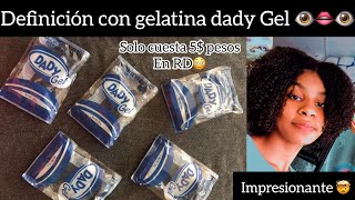 ME RIZO EL CABELLO CON UNA GELATINA QUE SOLO CUESTA 5 EN RD 😱  Esmeralda Rizada😇 [upl. by Galang]