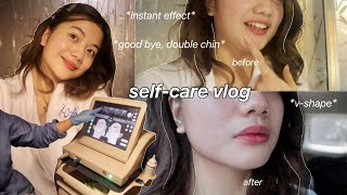 SelfCare Vlog ep 1🍃 Hifu Treatment instant vshape face goodbye double chin 🌸 [upl. by Bartolomeo]