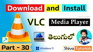 How to Download Vlc Media Player for Windows 11 in Telugu  laptop basics for beginners in telugu [upl. by Mateo]