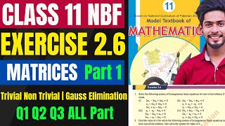 Class 11 Exercise 26 NBF Matrices FBISE XI Ex 26 NEW Maths Federal Board National Book Foundation [upl. by Maillij]