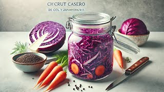 Cómo Hacer Chucrut Casero de Col Morada y Zanahoria con Comino  Sauerkraut Fácil [upl. by Abramo632]