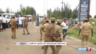 Police lathicharge protestors in Tirunelveli  News7 Tamil [upl. by Elleirad]