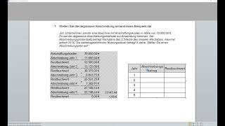 Abschreibungsmethoden linear degressiv und Leistungsabschreibung Prüfungstrainer24 [upl. by Laurentia]