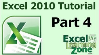 Microsoft Excel 2010 Tutorial  Part 04 of 12  Excel Interface 4 [upl. by Aerdnu636]