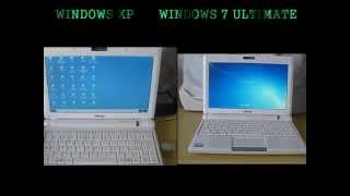 Asus Eee Pc 900 Windows XP vs Windows 7 Boot Time Comparison [upl. by Khosrow]