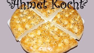 Rezept Fladenbrot  AhmetKocht  türkisch backen  Folge 69 [upl. by Yrrat]