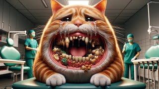 Cat Destroys His Teeth by Eating Candies🙀 [upl. by Helman]