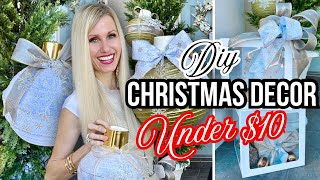 DIY CHRISTMAS DECOR UNDER 10 HIGH END HOLIDAY DECORATIONS FOR LESS [upl. by Anivle]