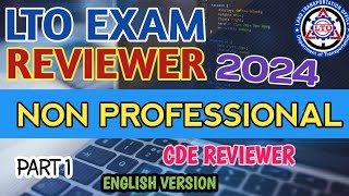 2024 LTO EXAM REVIEWER ENGLISH VERSION Part 1 [upl. by Hogue]