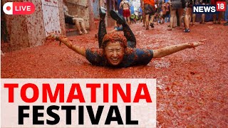 Spain Tomatina 2022  La Tomatina Festival Latest  Bunol Tomato Festival  English News LIVE [upl. by Tasha]