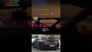 Toyota Mark II vs Ferrari🔥 toyotamark2 jdm 2jzgte 1jzgte [upl. by Desireah]