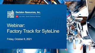 Decision Resources Inc  Demo Factory Track for Infor SyteLineCloudSuite Industrial ERP [upl. by Jacintha]