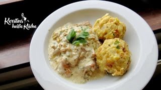 Kerstins heiße Küche Eierschwammerlsoße und Semmelknödel  Pfifferlinge Rezept [upl. by Freida]