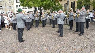 Heeresmusikkorps Neubrandenburg  3  Königsgrätzer Marsch  Kronacher Freischießen 2023 [upl. by Amzu]